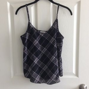 Aritzia Wilfred Minou Silk Camisole in Plaid